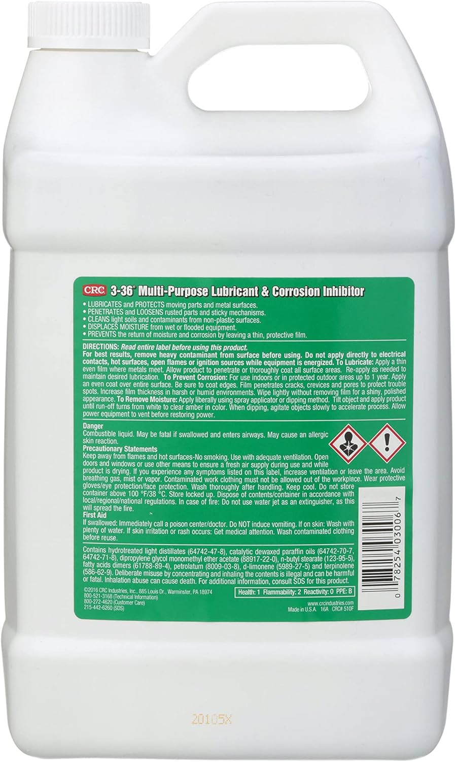 CRC 3-36 Multi-Purpose Lubricant & Corrosion Inhibitor