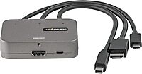 3-in-1 Multiport to HDMI Adapter, 4K 60Hz USB-C, HDMI or Mini DP to HDMI Video Converter, Conference Room Digital AV Adapter