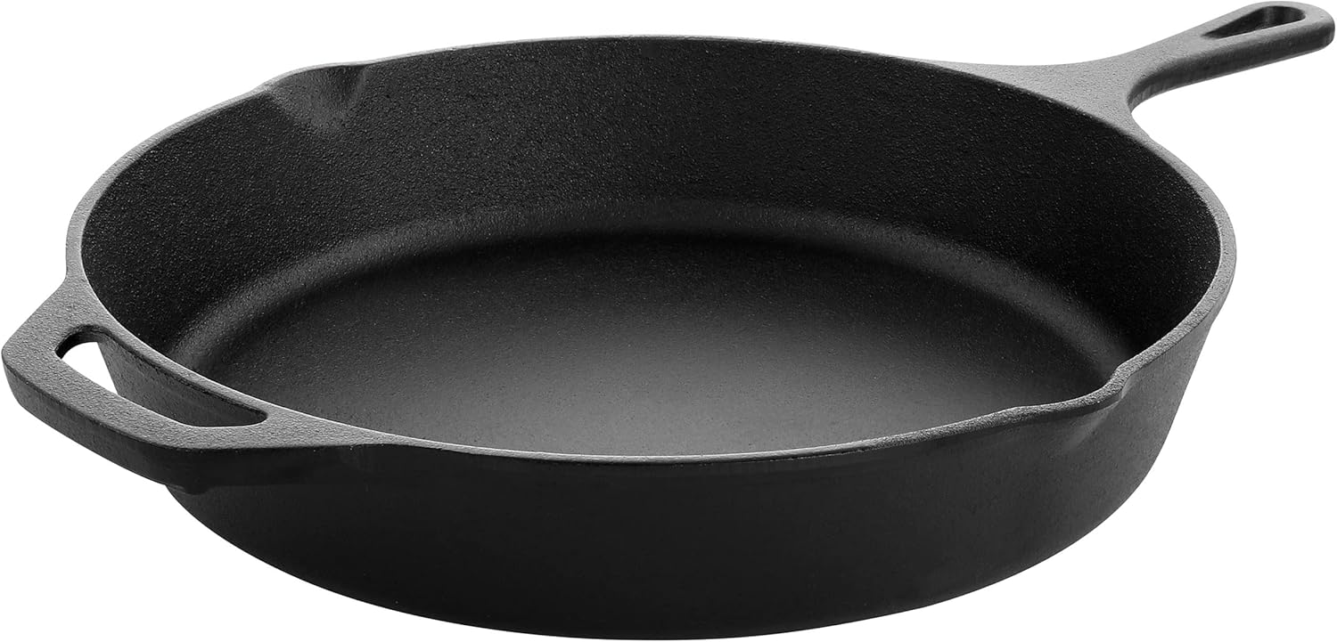 MegaChef Pre-Seasoned Round Cast Iron Frying Pan