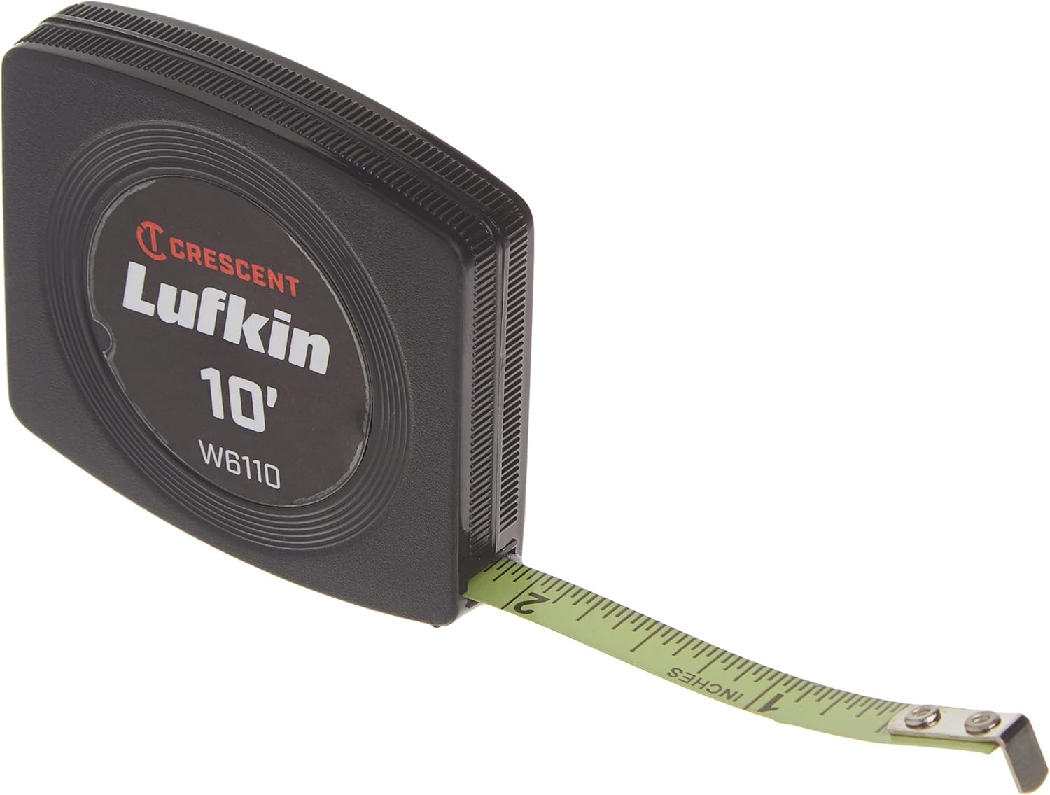 Crescent Lufkin 1/4" x 10' Pee Wee Yellow Clad Pocket Tape Measure - W6110 , Black