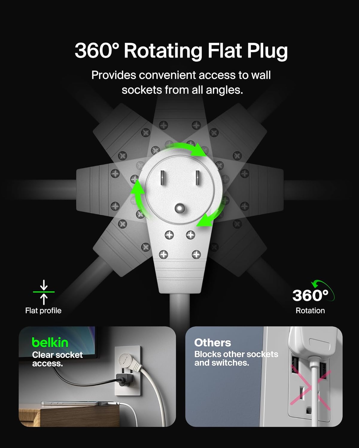 Belkin 6-Outlet Surge Protector Power Strip