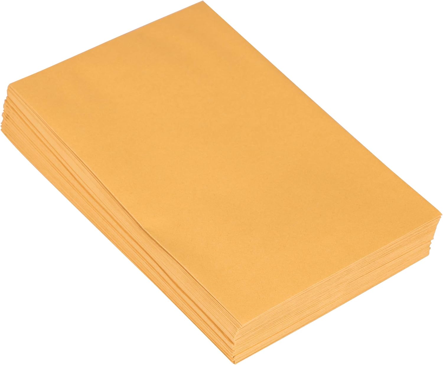 JAM PAPER Open End Catalog Envelopes with Peel & Seal - Brown Kraft Manila