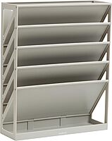 Mind Reader 5-Tier Vertical File Holder, Desktop Organizer, Wall Mount
