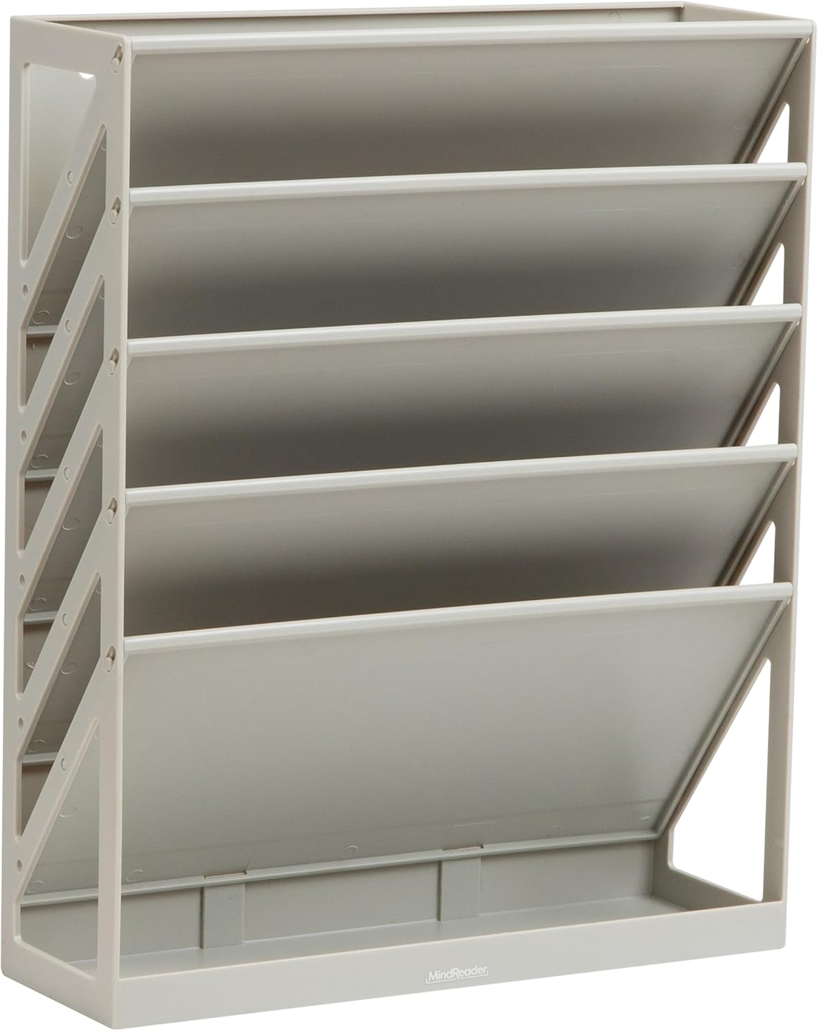 Mind Reader 5-Tier Vertical File Holder, Desktop Organizer, Wall Mount