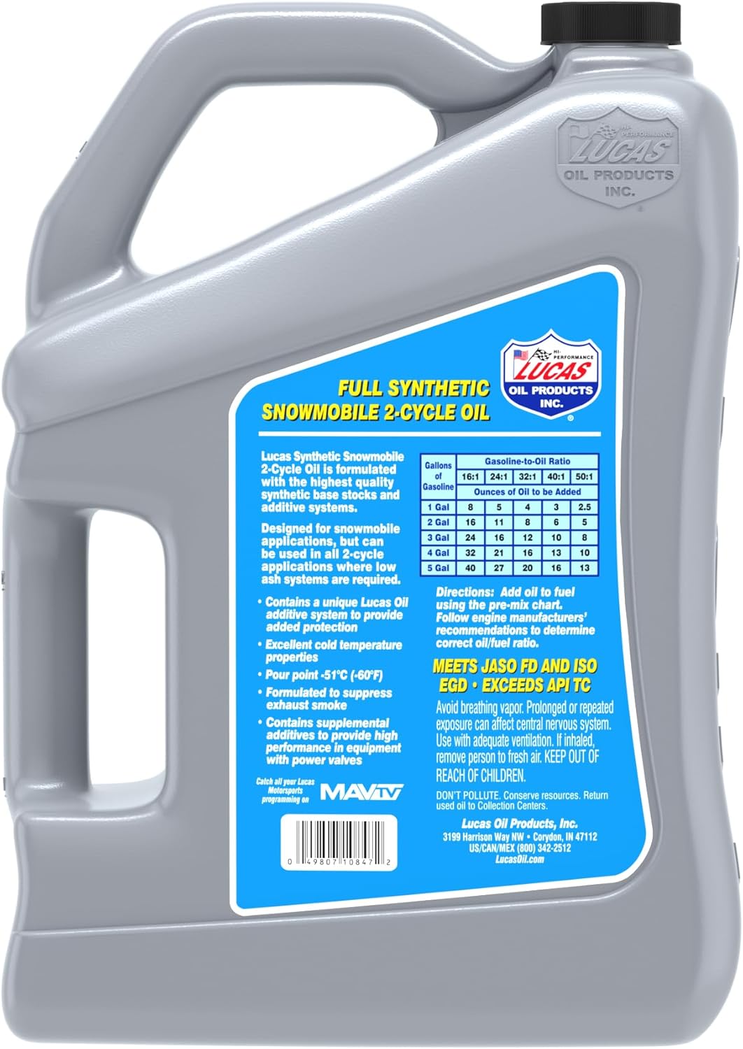 Lucas Oil Synthetic 2-Cycle Snowmobile Oil