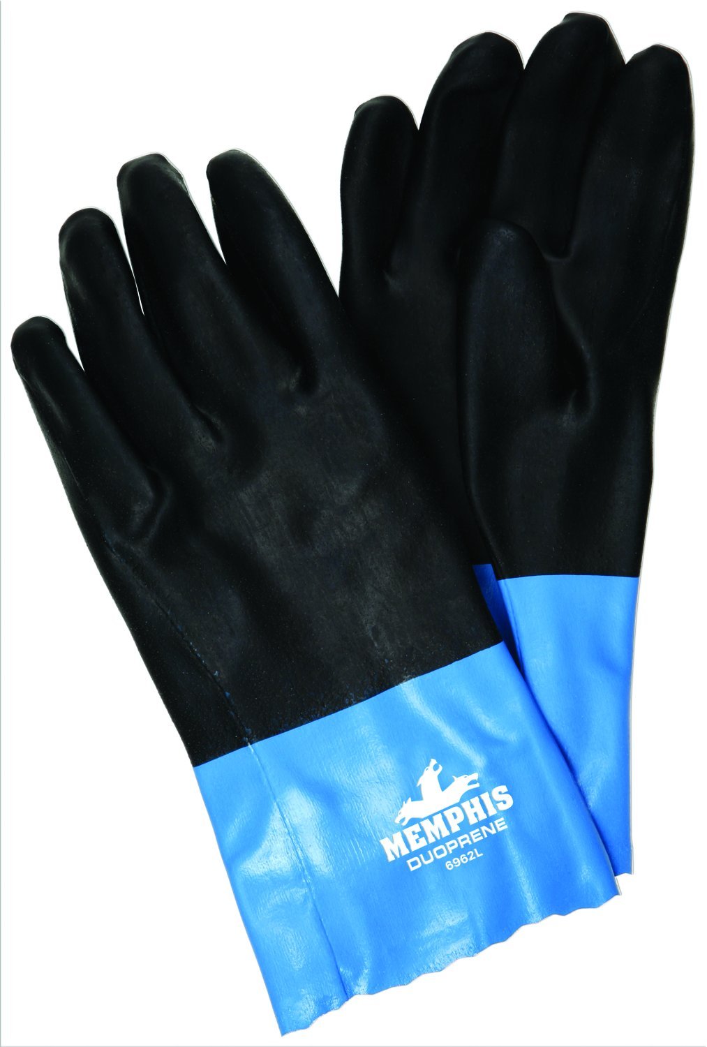 MCR SAFETY Duoprene Chemical Resistant Gloves, Neoprene, Supported