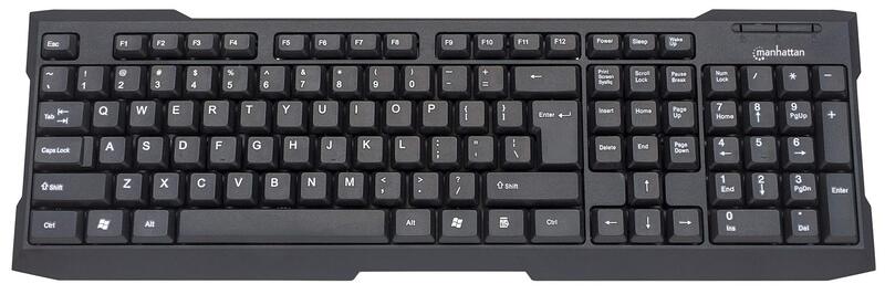 Manhattan 3434718 USB Enhanced Keyboard, Black