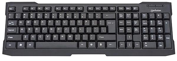 Manhattan 3434718 USB Enhanced Keyboard, Black