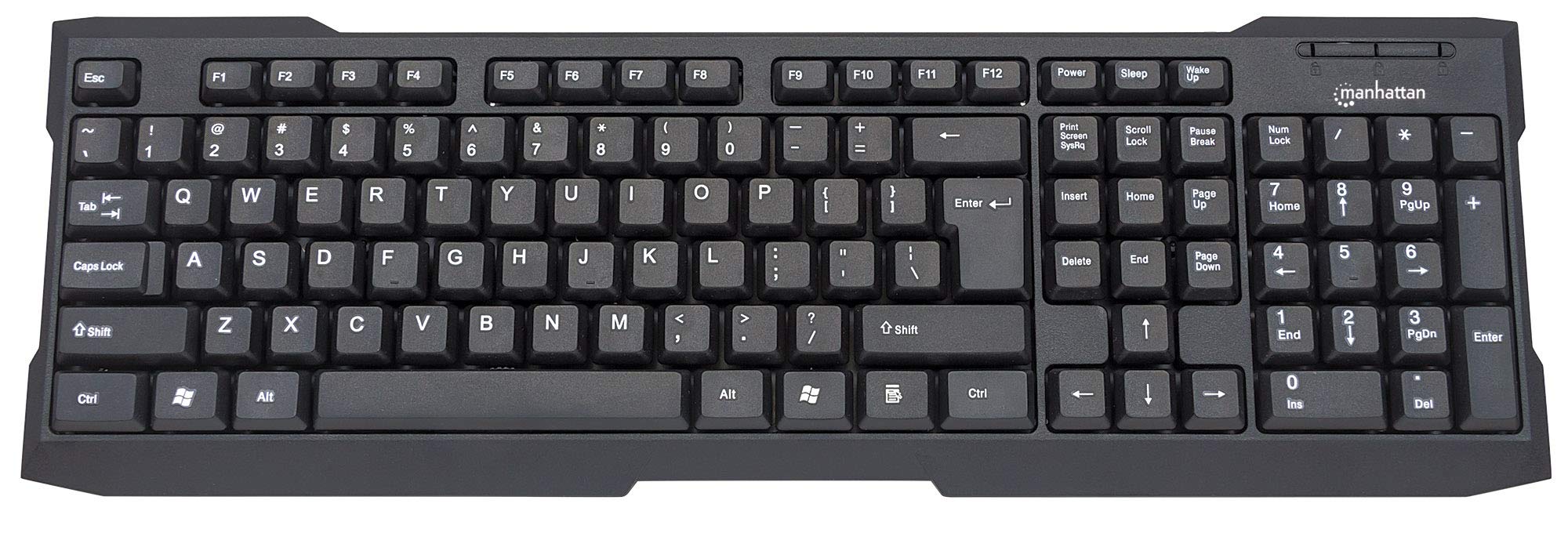 Manhattan 3434718 USB Enhanced Keyboard, Black