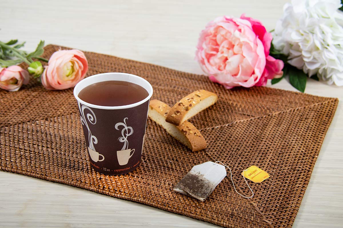 Solo ThermoGuard Insulated Double-Wall Paper Hot Cups Steam Print