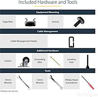 StarTech.com 4-Post Mobile Open Frame 19in Server Rack