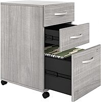 Bush Business Furniture Hybrid 3 Drawer Mobile File Cabinet