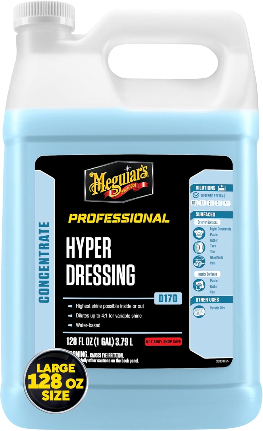 Meguiar's D17001 Hyper Dressing - 1 Gallon – Give Your Car’s Trim Pieces the Best Shine & Gloss Pre-Wax