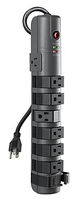Belkin 8-Outlet Pivot-Plug Power Strip Surge Protector With 6ft Cord & Telephone Protection