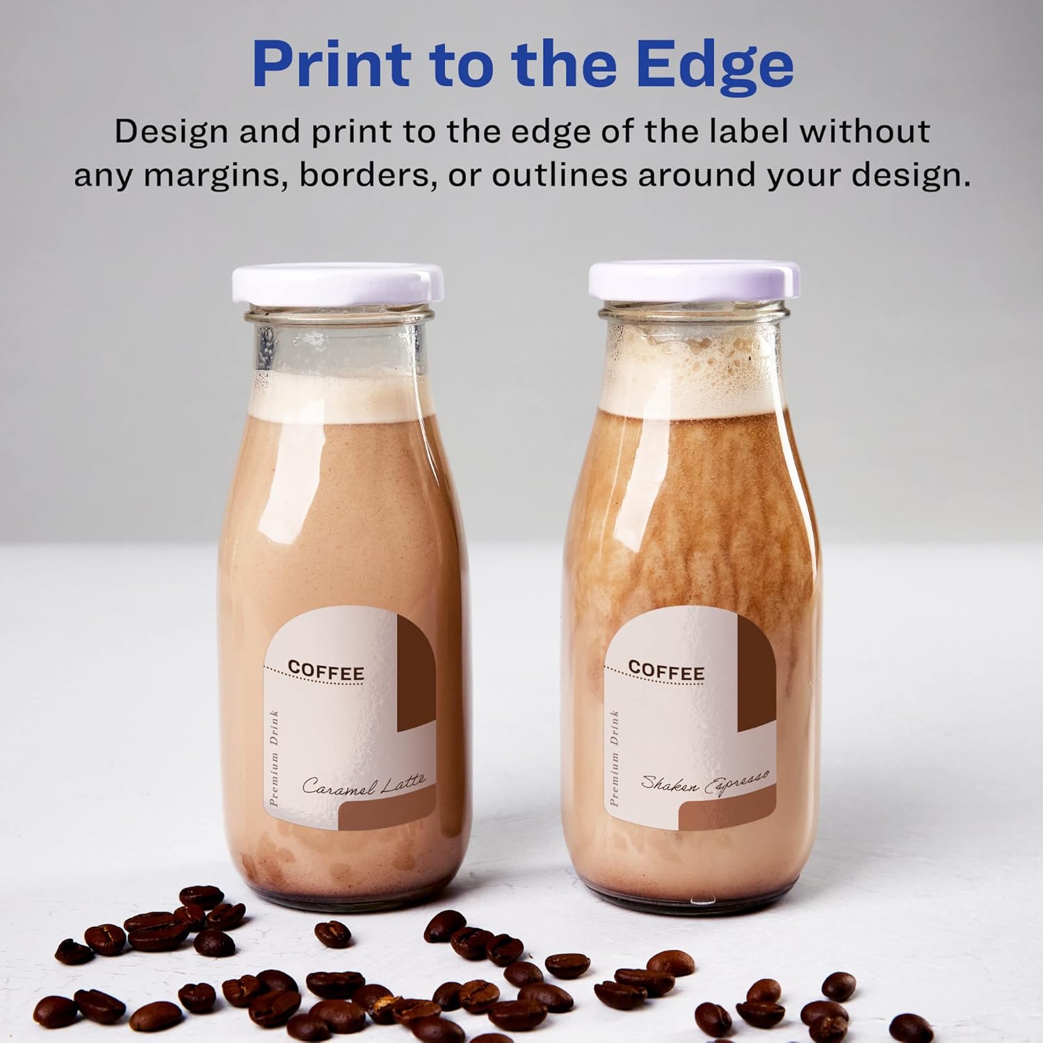 Avery Glossy White Arched Labels, Sure Feed Technology, 3" x 2.25", 90 Labels, Print-to-The-Edge, Laser/Inkjet Printable