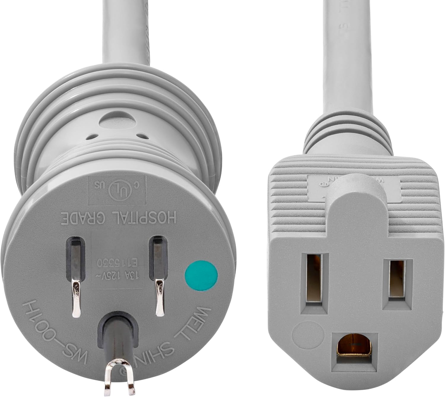 StarTech.com Green Dot Hospital-Grade Power Cords and Extension Cords (NEMA 5-15P to C13 / 5-15R)