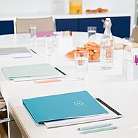 U Brands U-Eco Poly Hanging File Folders, Set of 12, Assorted Brights, White Metal Hanging Rods, Letter Size (6596U01-12)