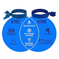 Ergodyne Chill-Its 6702 Evaporative Cooling Bandanas, Black, Pack Of 12 Bandanas