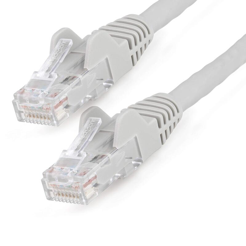 StarTech.com 50ft (15m) CAT6 Ethernet Cable - LSZH (Low Smoke Zero Halogen) - 10 Gigabit 650MHz 100W PoE RJ45 UTP Network Patch Cord Snagless w/Strain Relief - Gray CAT 6, ETL Verified (N6LPATCH50GR)