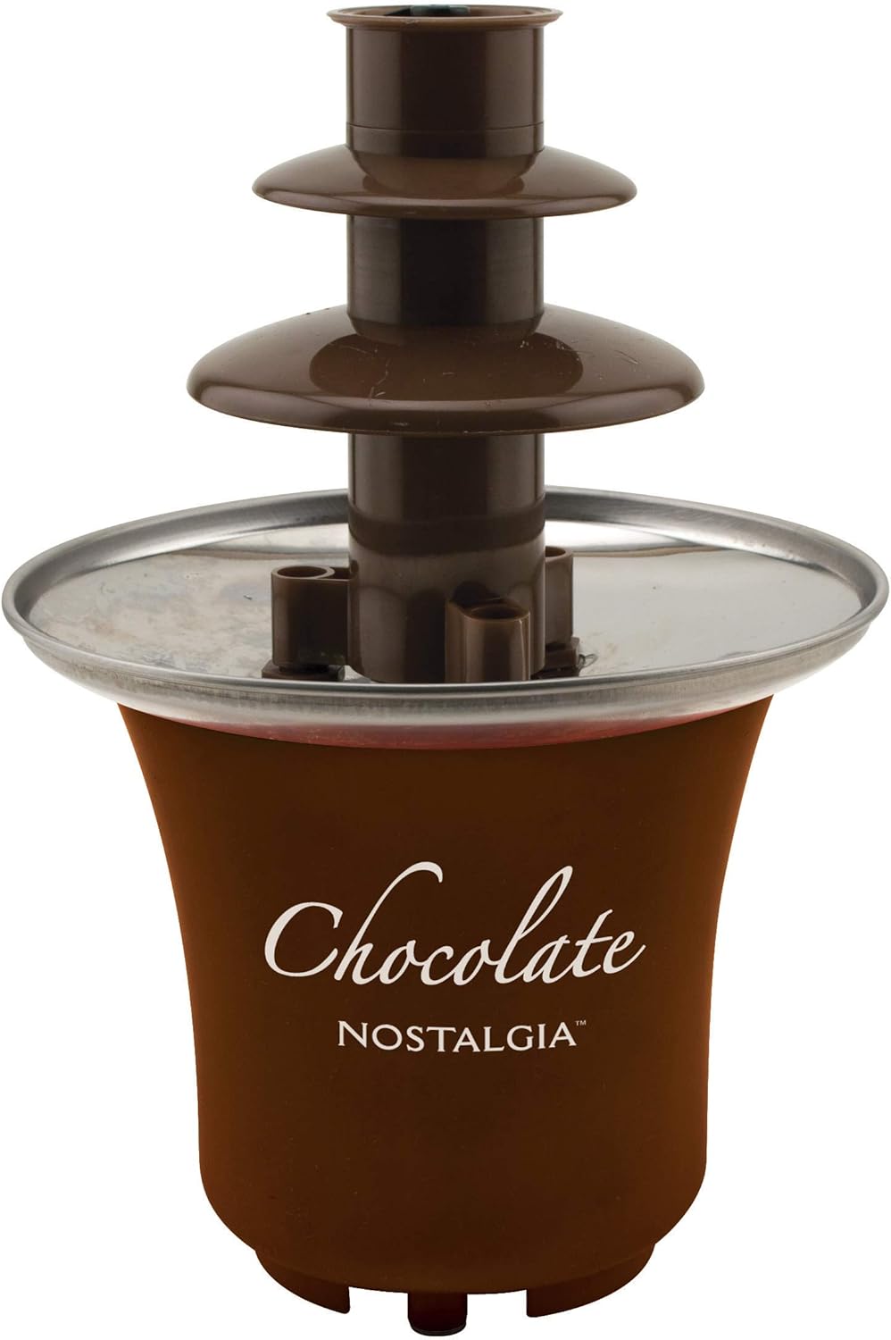 Nostalgia 3 Tier Electric Chocolate Fondue Fountain Machine for Parties - Melts Cheese, Queso, Candy