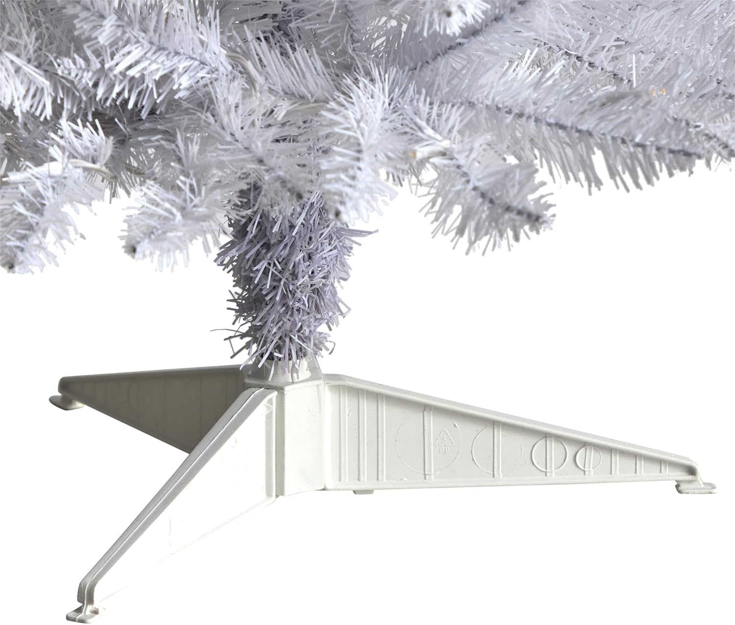 Nearly Natural 3ft. Slim White Artificial Christmas Tree with 50 Warm White LED Lights and 161 Bendable Branches