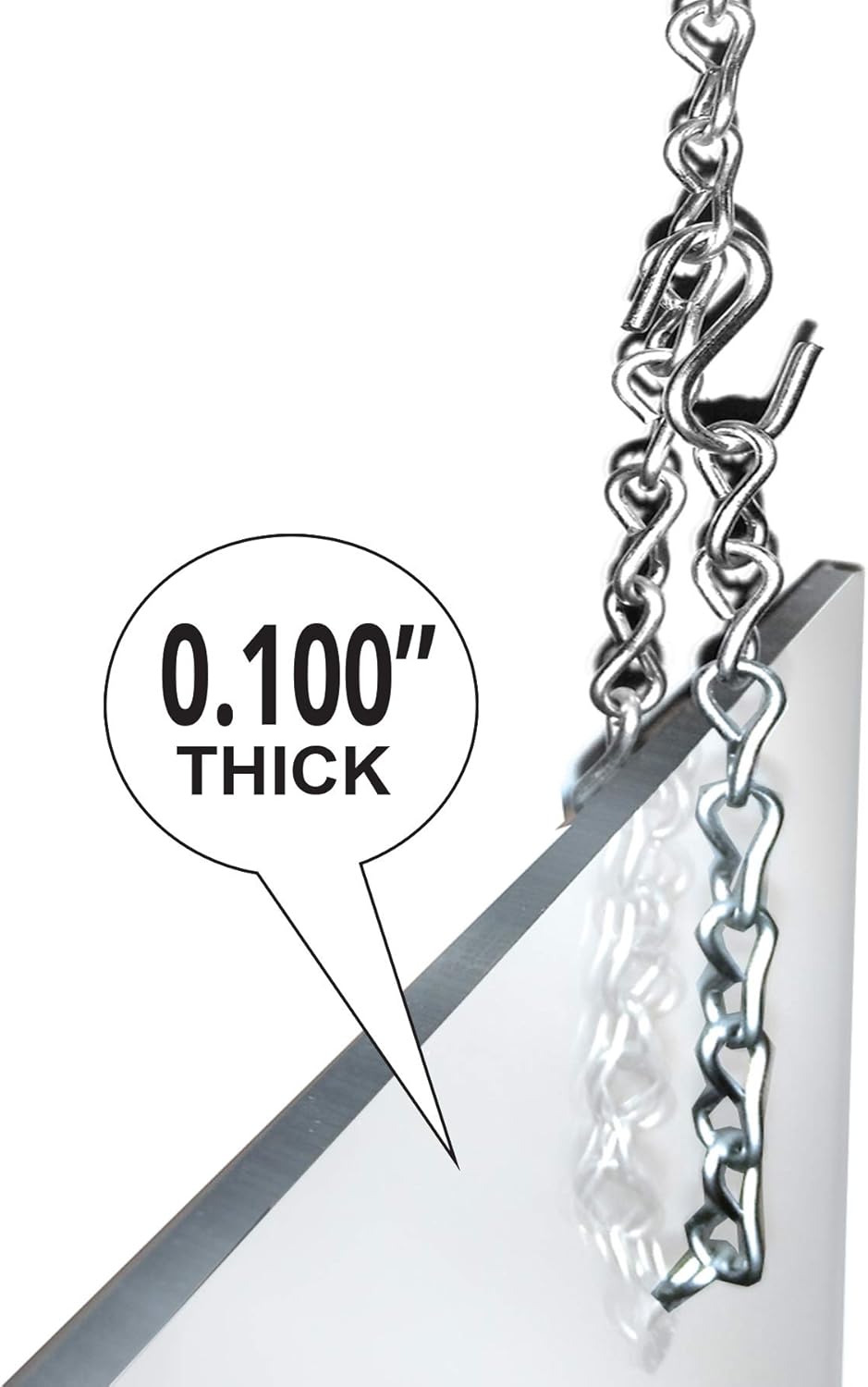 AZAR DISPLAYS Hanging Adjustable Clear Acrylic Cashier Shield Sneeze Guard - Pack of 2