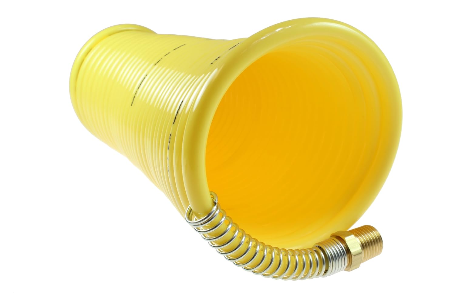 Coilhose Pneumatics N14-12 Coiled Nylon Air Hose, 1/4-Inch ID, 12-Foot Length with (2) 1/4-Inch Rigid Fittings