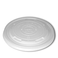 Planet+ 100% Compostable CPLA Lid for PLA Laminated Food Containers, 12/16/32-Ounce, 500-Count Case