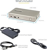 StarTech.com USB C Dock - USB-C to DisplayPort 4K 30Hz or VGA - 65W USB Power Delivery Charging - 4-Port USB 3.1 Gen 1 Hub