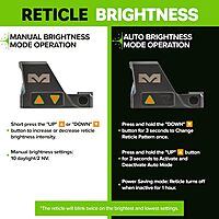 Meprolight MPO-F Open Emitter Pistol Red Dot Sight - RMR Footprint, 3-Segment Reticle, Shake Awake, IPX7 Waterproof