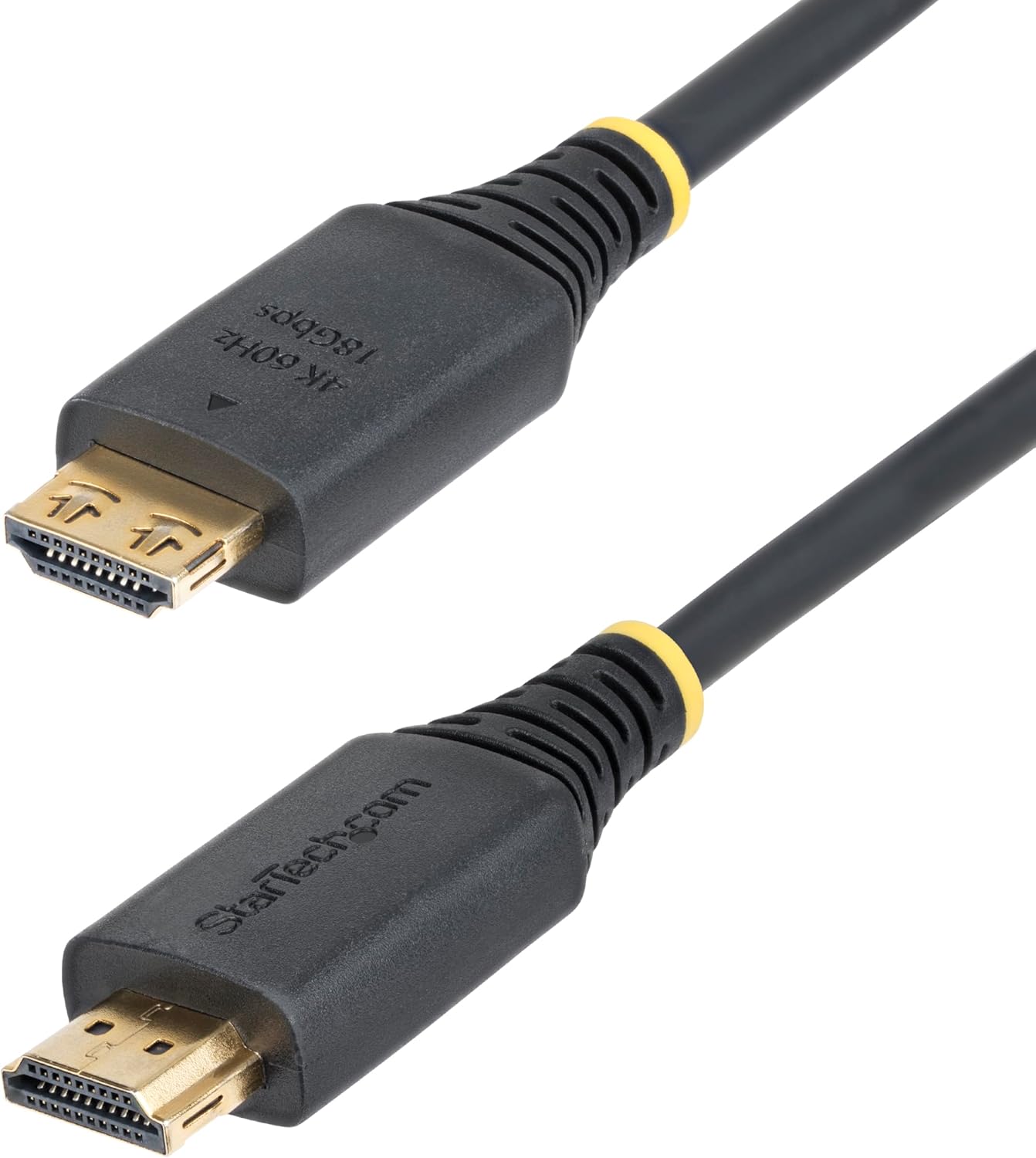 StarTech.com 6ft (1.8m) High Speed HDMI Cable with Gripping Connectors, 4K 60Hz/1440p 144Hz, 18Gbps, UHD HDMI 2.0 Cord