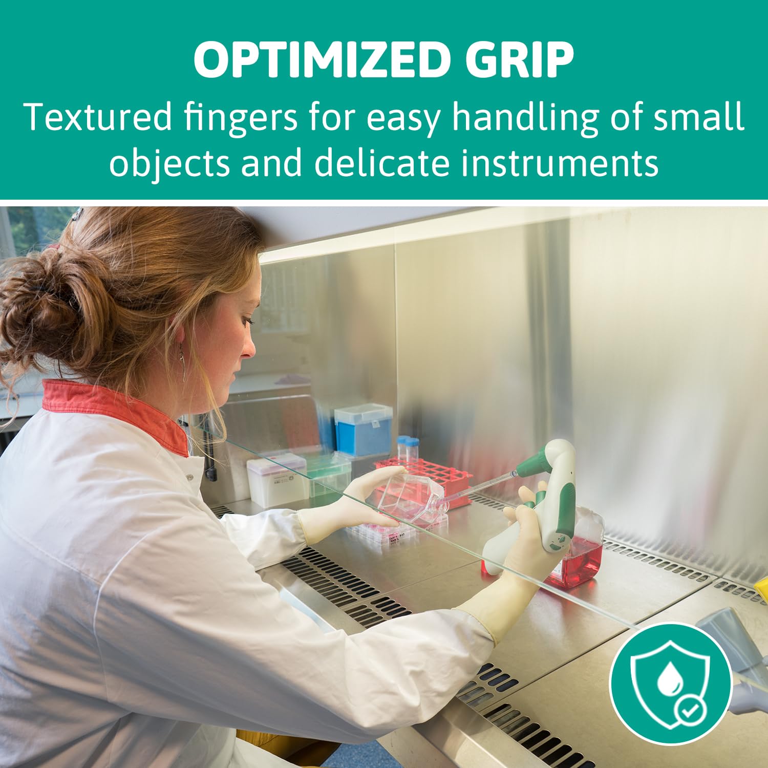 TouchNTuff Ansell Conform 69-210 Latex Glove, Powdered, Disposable, Rolled Beaded Cuff, 9" Length, 5 mils Thick