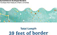 Carson-Dellosa Galaxy Scalloped Bulletin Board Borders, 3ft x 2-1/4in, Constellations, Pack Of 13 Strips