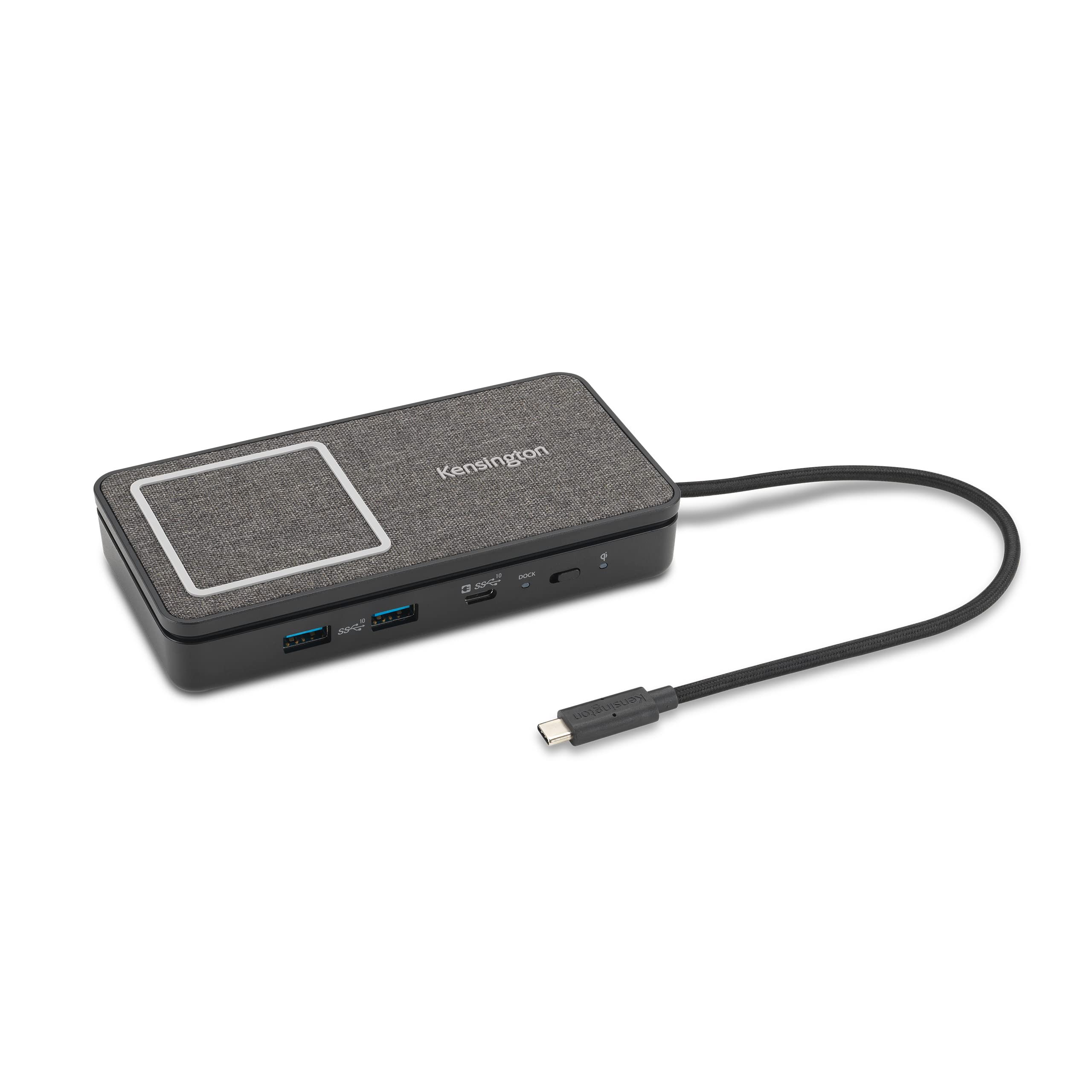 Kensington USB-C Hub with Qi Charging, Dual HDMI 4K@60Hz, 100W PD Pass Through Charging, 1Gbps Ethernet Port