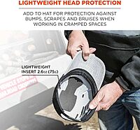 Ergodyne Skullerz 8945 Universal Safety Bump Cap Insert, Lightweight, Fits Into Any Baseball Hat Each