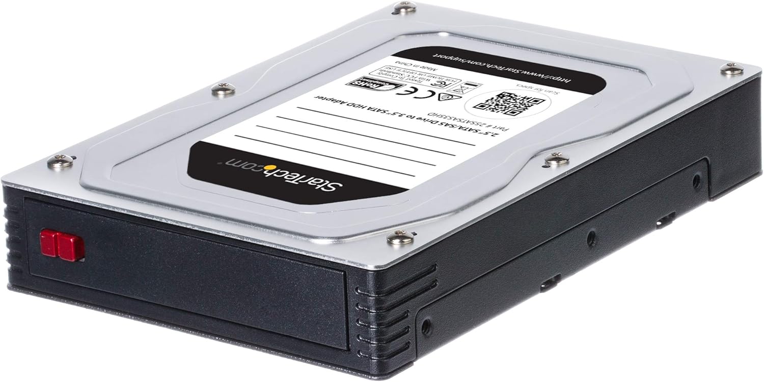 StarTech.com 2.5 to 3.5 Hard Drive Adapter - for SATA and SAS SSDs/HDDs - SSD Enclosure - HDD Enclosure