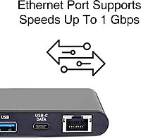 C2G USB-C 6-in-1 Dual Display Docking Station - 60W Power Supply, HDMI, Ethernet, USB, 3.5mm Audio and Power Delivery - 28845