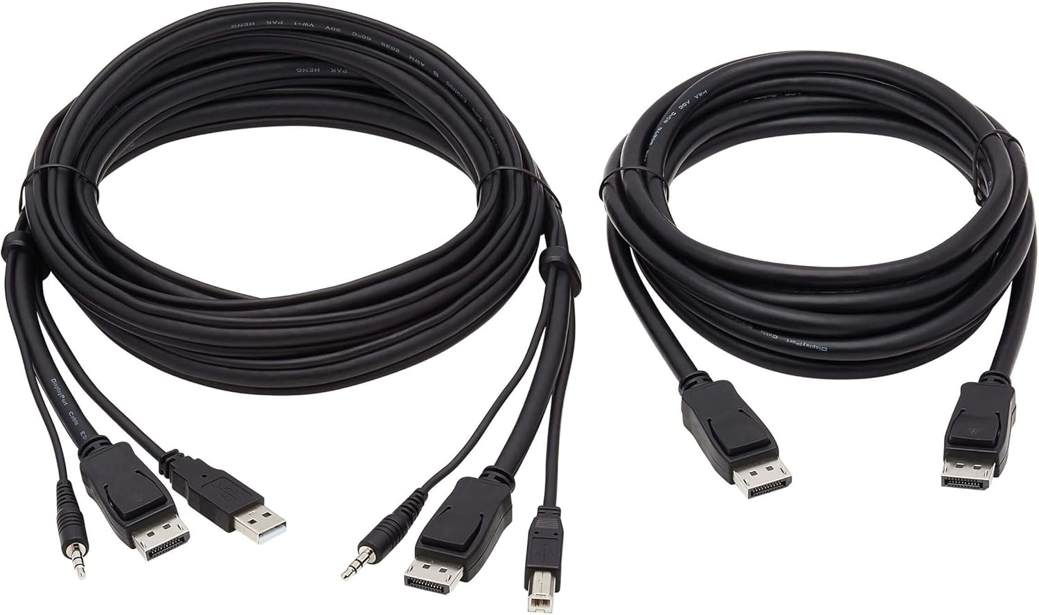 Tripp Lite Dual DisplayPort KVM Cable Kit 4K USB 3.5 mm Audio 3xM/3xM 10ft - 60 MB/s - Supports up to 3840 x 2160