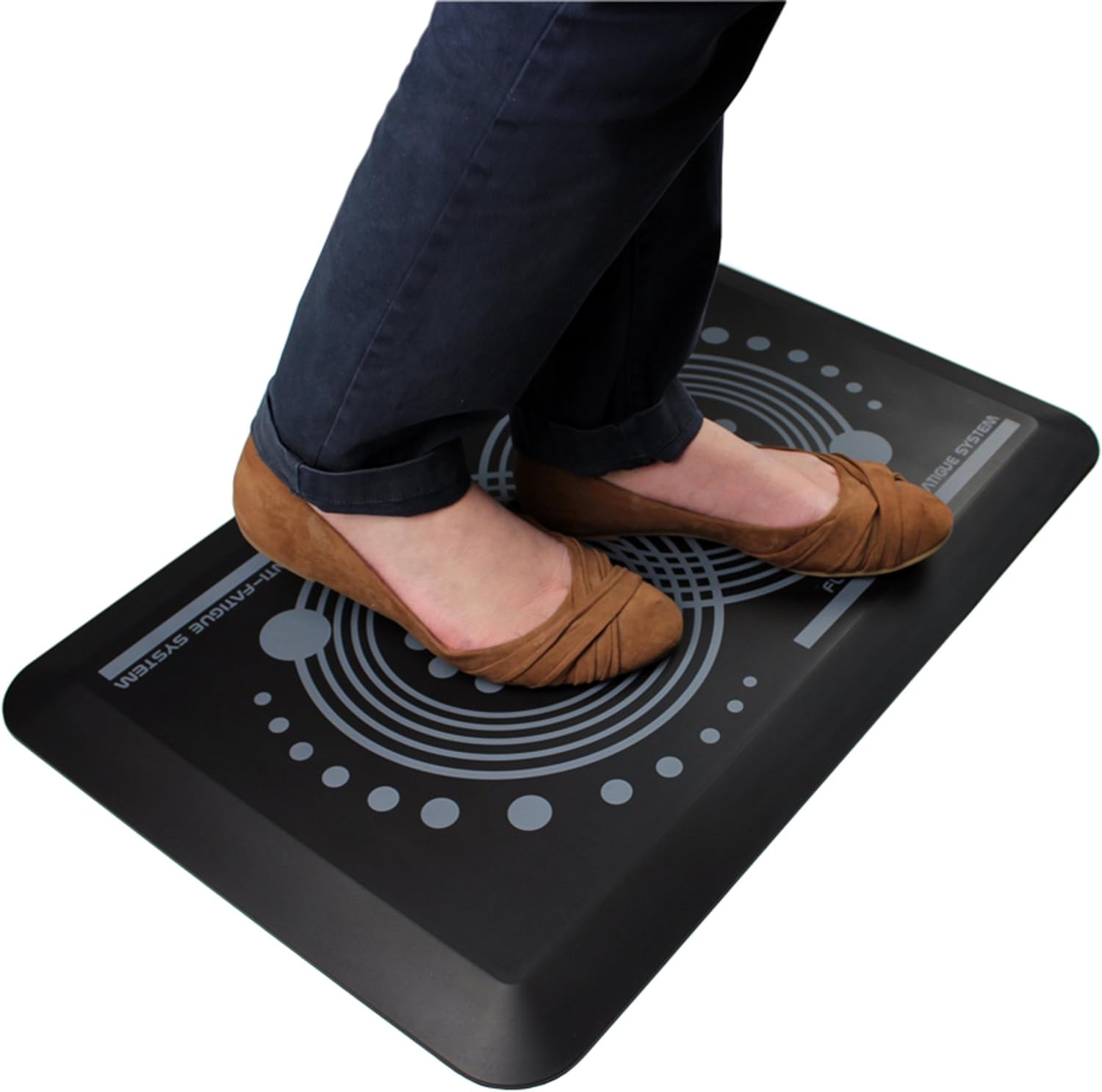 Floortex AFS-TEX 2000 Active Anti-Fatigue Mat, 16in x 24in, Slate Gray
