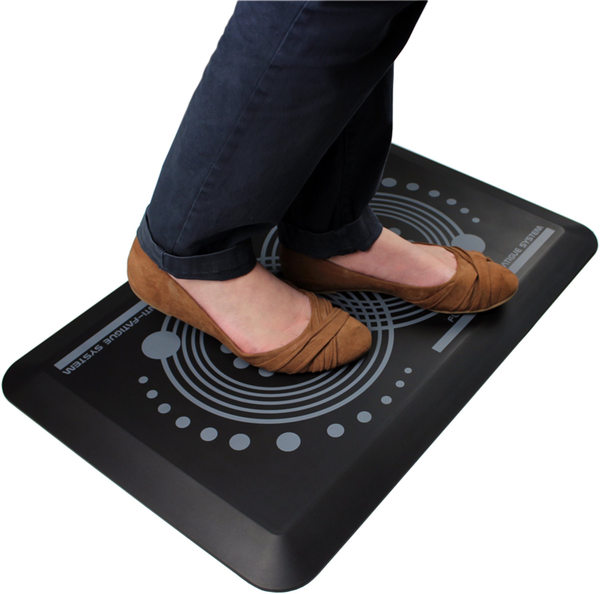Floortex AFS-TEX 2000 Active Anti-Fatigue Mat, 16in x 24in, Slate Gray