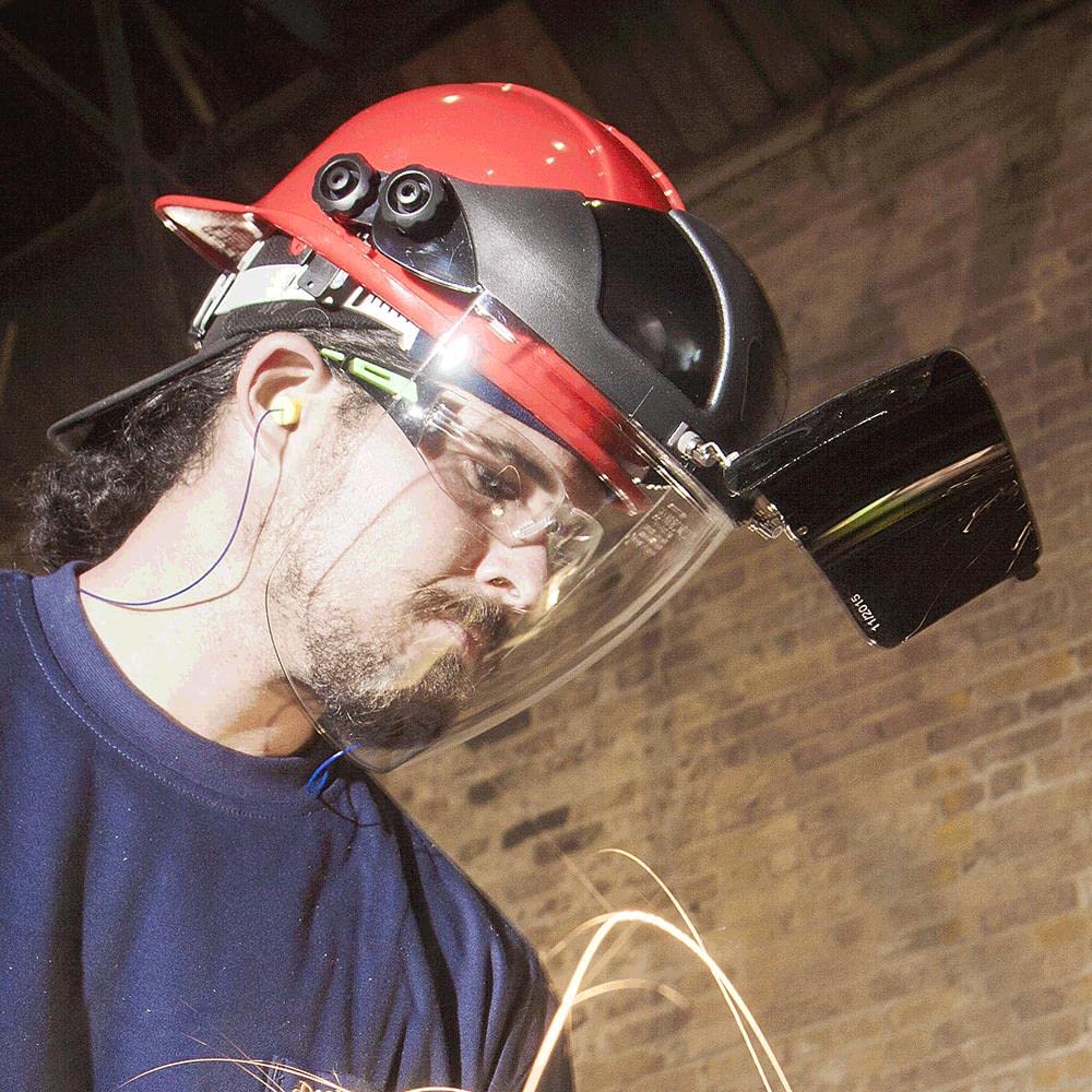 Sellstrom Faceshield Adapter, Slotted, 1 Pair, Black, S61970