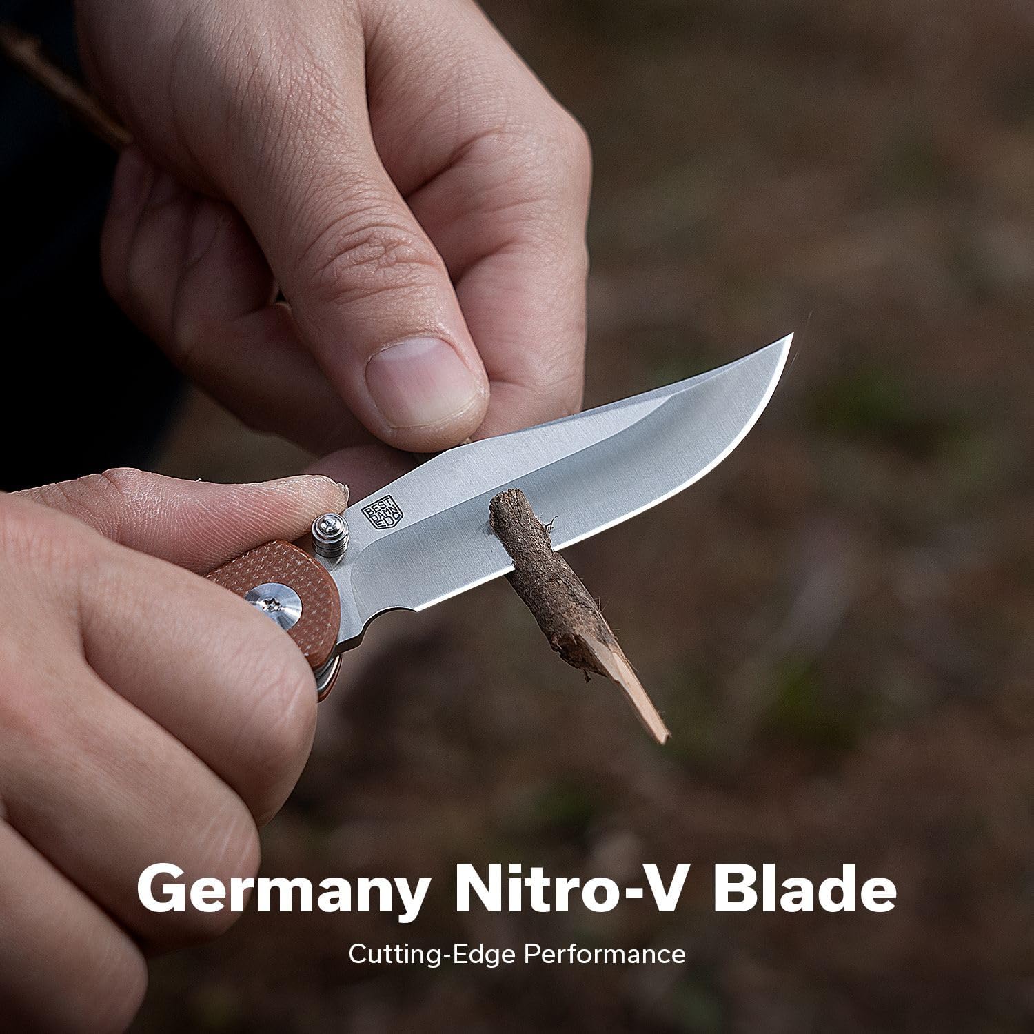 CIVIVI Clingman EDC Pocket Folding Knife, 2.99" Nitro-V, Liner Lock, Titanium Reversible Clip