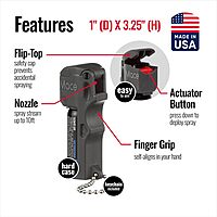 Mace Brand Triple Action Pocket Model Pepper Spray, Black, Normal