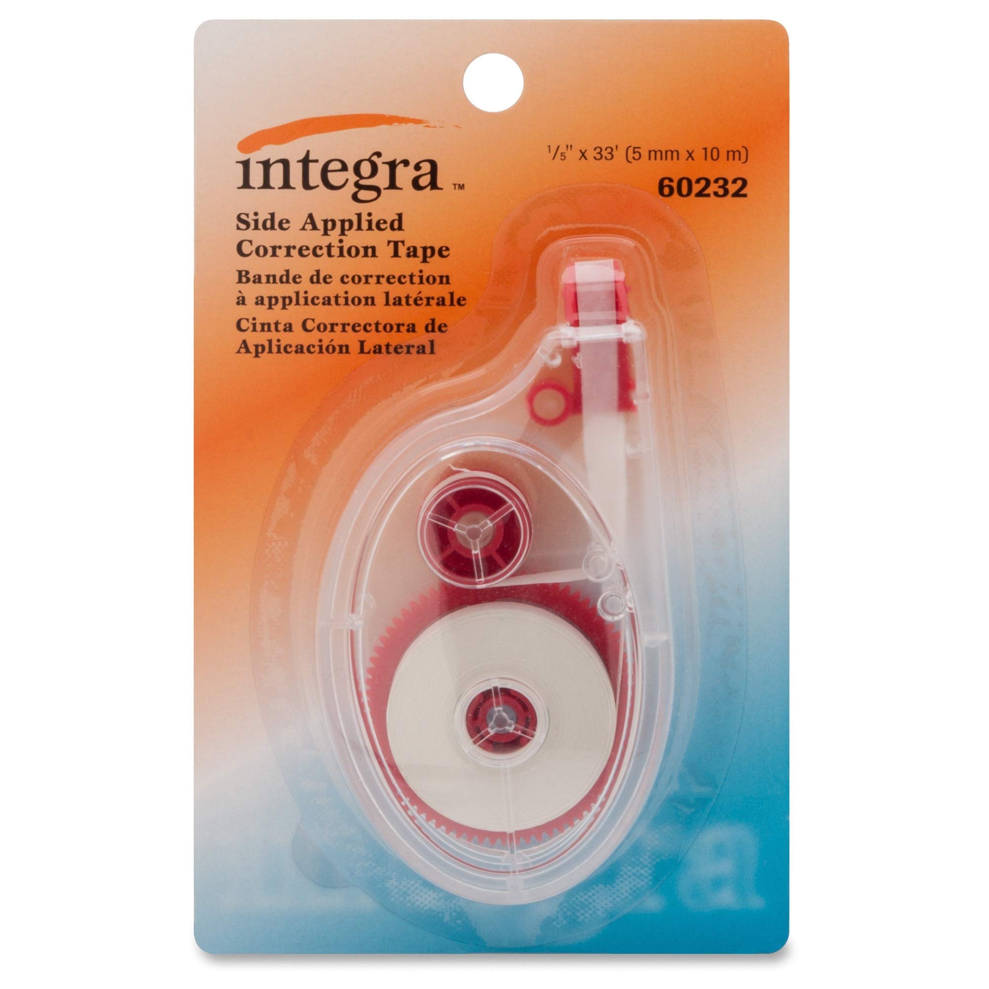 Integra Side-Apply Correction Tape - 0.2 in x 394 in - Smoke Dispenser