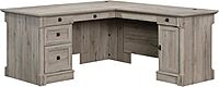 Sauder Palladia L-Shaped Desk with Drawers, File Cabinet Storage & Keyboard Tray