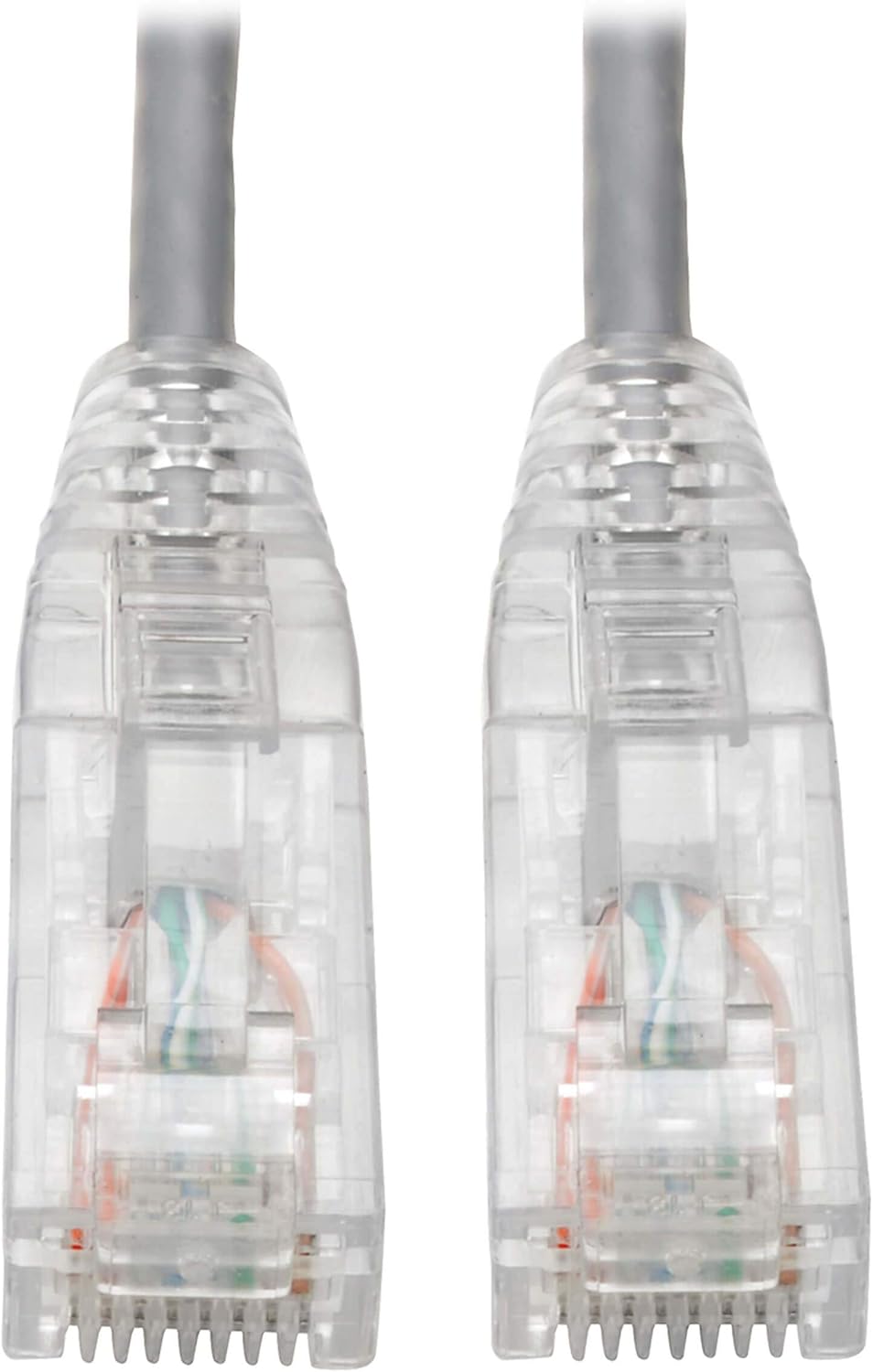 Tripp Lite Cat6 UTP Patch Cable (RJ45), M/M, Cat6 Ethernet Cable, Gigabit (1 Gbps), Molded, Slim, Gray, 8 in. (N201-S8N-GY)