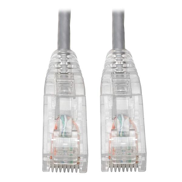 Tripp Lite Cat6 UTP Patch Cable (RJ45), M/M, Cat6 Ethernet Cable, Gigabit (1 Gbps), Molded, Slim, Gray, 8 in. (N201-S8N-GY)