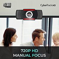 Adesso CyberTrack H3 Webcam, 2-3/16inH x 2-3/16inW x 2inD, AEOCYBERTRCKH3
