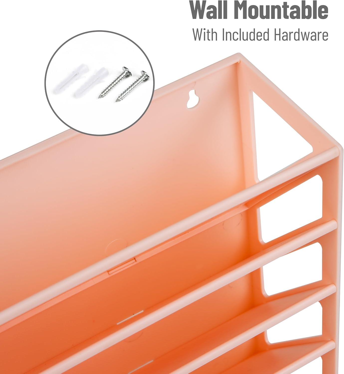 Mind Reader 5-Tier Vertical File Holder, Desktop Organizer, Wall Mount