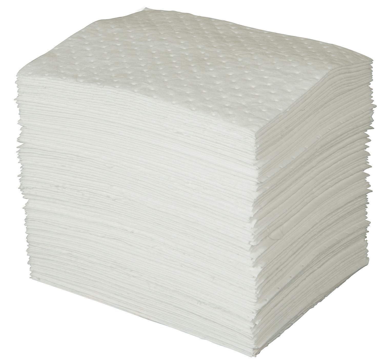 Brady 15" X 19" SPC White Polypropylene Heavy Weight Sorbent Pad